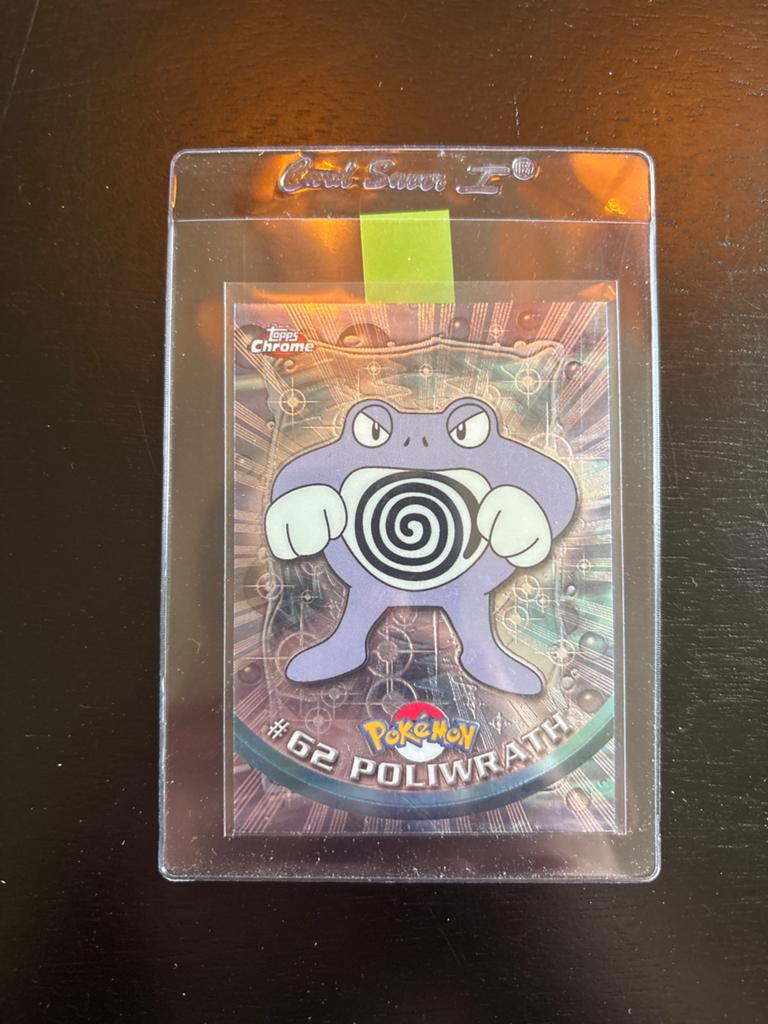 Poliwrath #62 Topps Chrome Pokémon Kaart, Ophalen, Zo goed als nieuw, Losse kaart, Foil
