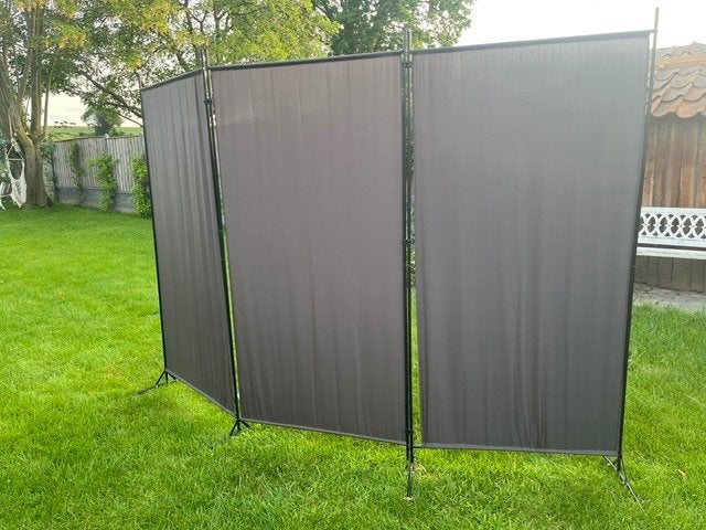 kamerscherm zwart 3 panelen van 85cm, Ophalen, Zo goed als nieuw