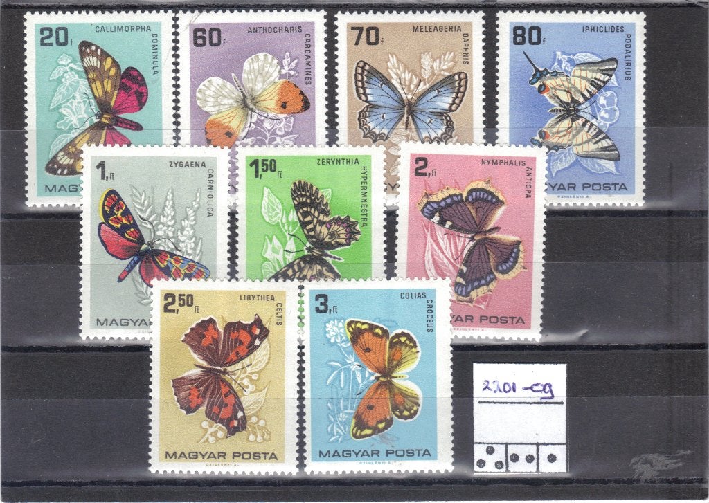 Hongarije Mi 2201-2209 MNH Vlinders, Ophalen of Verzenden, Postfris
