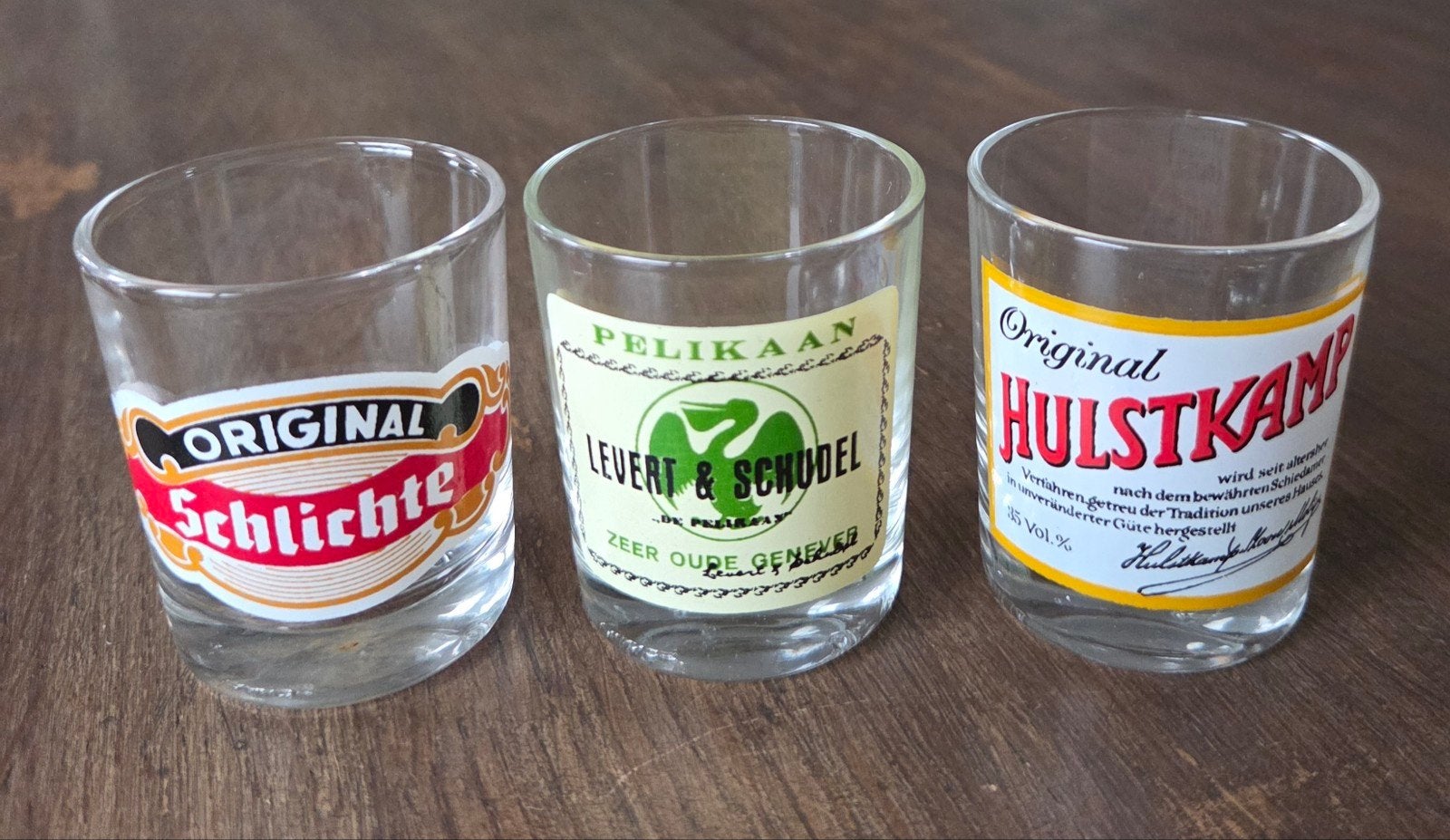 Vintage Pelikaan, Hulskamp & Schlichte glaasjes, Ophalen of Verzenden, Gebruikt, Borrel- of Shotglas