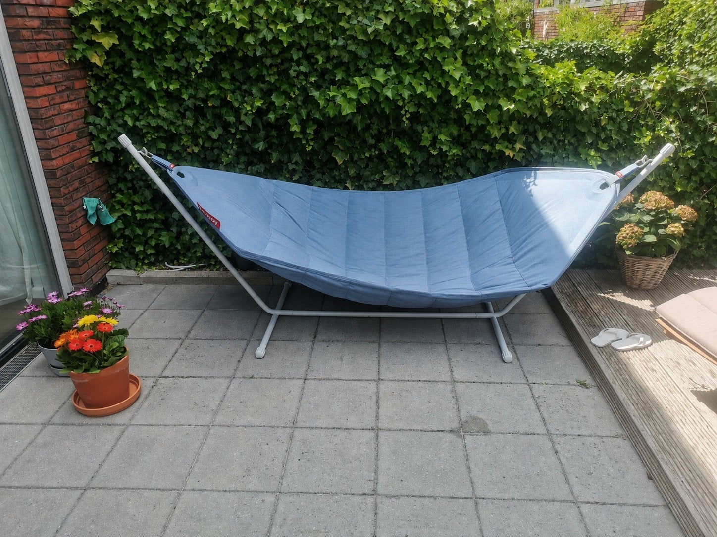 Fatboy Headdemock Jeans Light Blue + stand, Ophalen