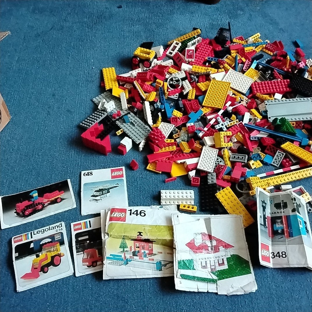 Grote partij vintage LEGO met instructieboekjes, Ophalen, Gebruikt, Lego, Losse stenen