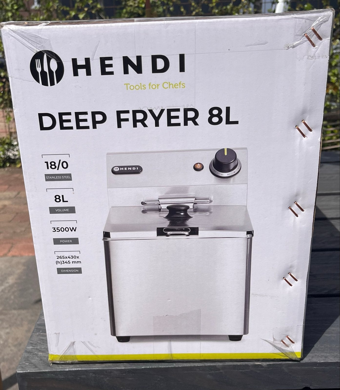 Hendi Professionele Frituurpan 8L - Nieuw in doos, Witgoed en Apparatuur, Frituurpannen, 4 liter of meer, Ophalen, Nieuw