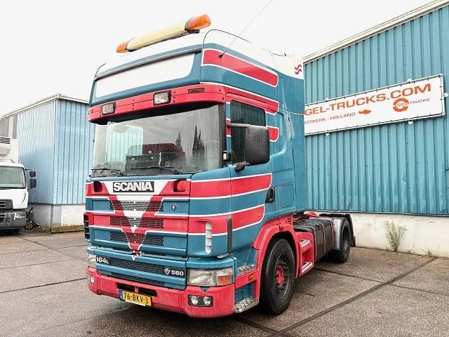 Scania R164-580 V8 TOPLINE COLLECTORS ITEM! / APK 10-2026! (, Auto's, Vrachtwagens, 579 pk, Achterwielaandrijving, Scania, Blauw
