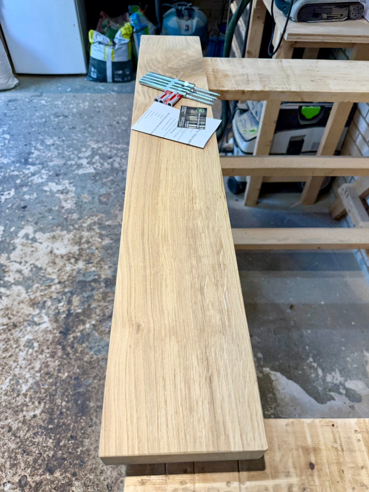 Mooie strakke eiken wandplank - 120cm - incl ophanging, Ophalen of Verzenden, Nieuw
