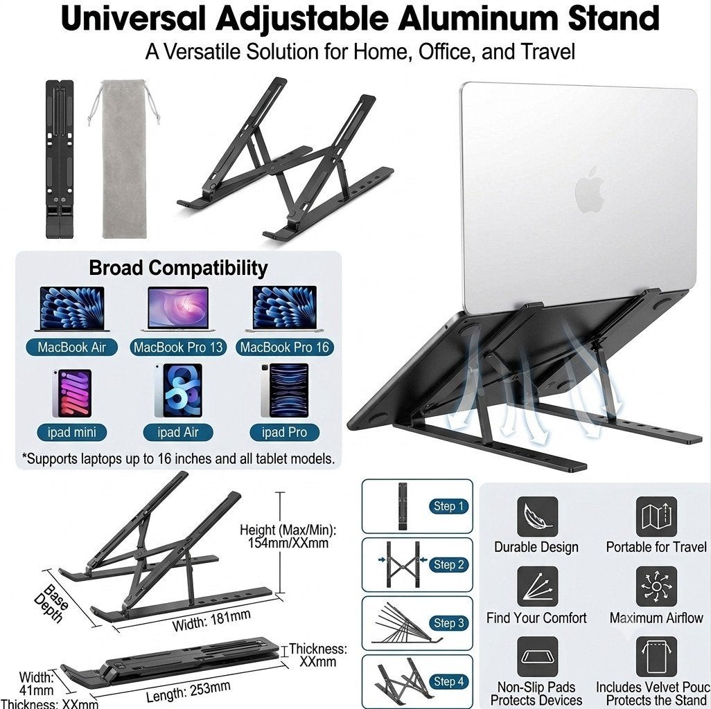 Universele Verstelbare Laptop & Tablet Standaard
