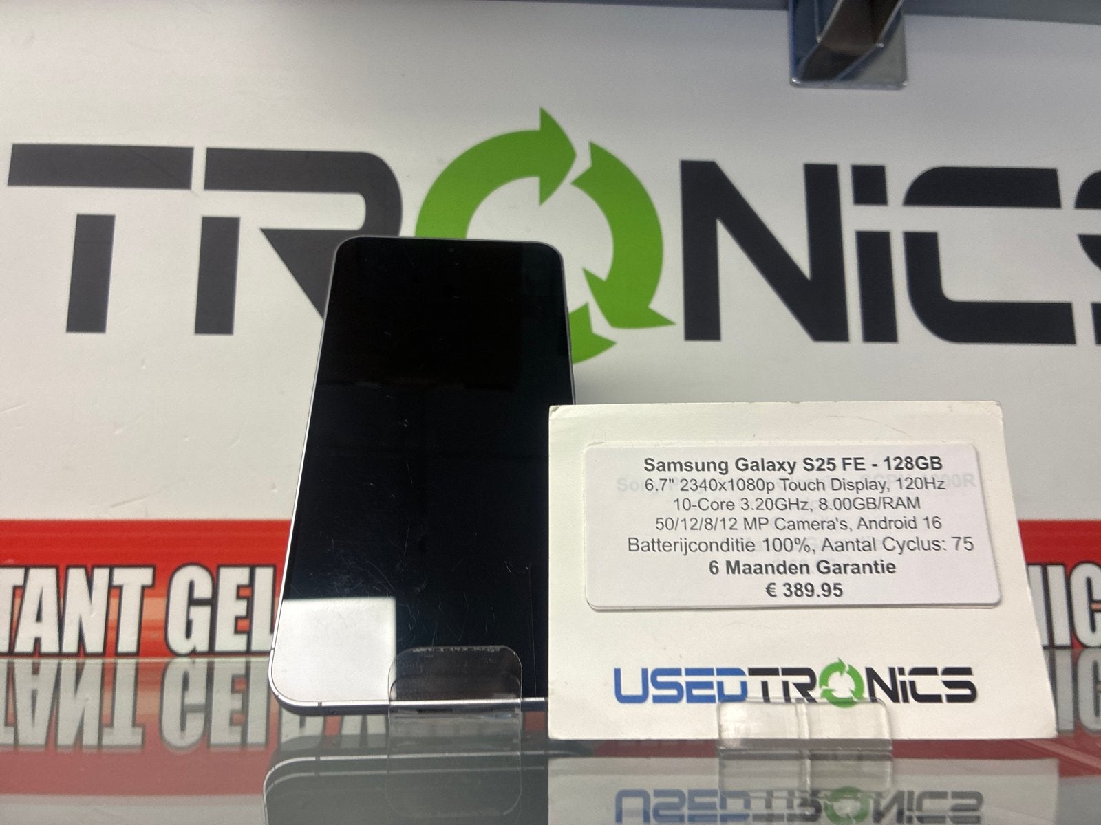 Samsung Galaxy S25 FE 128GB Zwart - Zo goed als nieuw, Overige modellen, Zwart, Touchscreen, Ophalen of Verzenden
