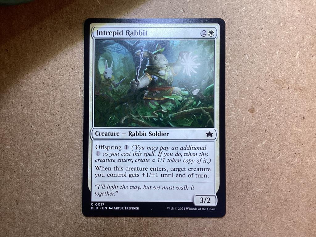 1x Intrepid Rabbit [0017] (Near Mint), Ophalen of Verzenden, Zo goed als nieuw, Losse kaart