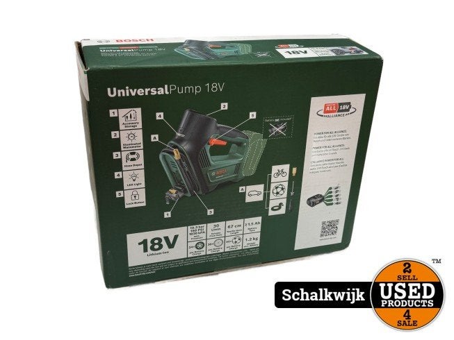 Bosch UniversalPump 18V Accupersluchtpomp nieuw in doos, Doe-het-zelf en Verbouw, Bosch, Nieuw, Support@bosch.com, Robert Bosch GmbH
Robert-Bosch-Platz 1
70839 Gerlingen-SchillerhÃ¶he
Germany