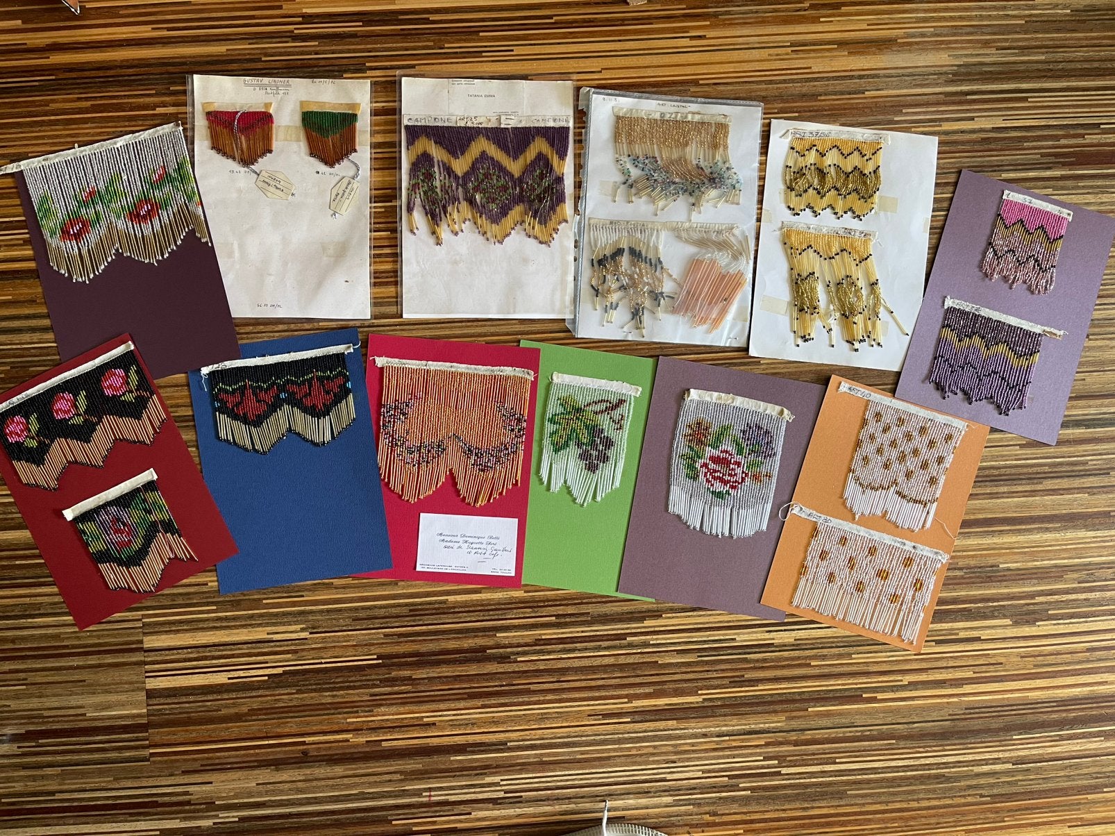 partij 21x Vintage Glaskralen Franjes / Staalkaarten ‘70-'80, Ophalen of Verzenden