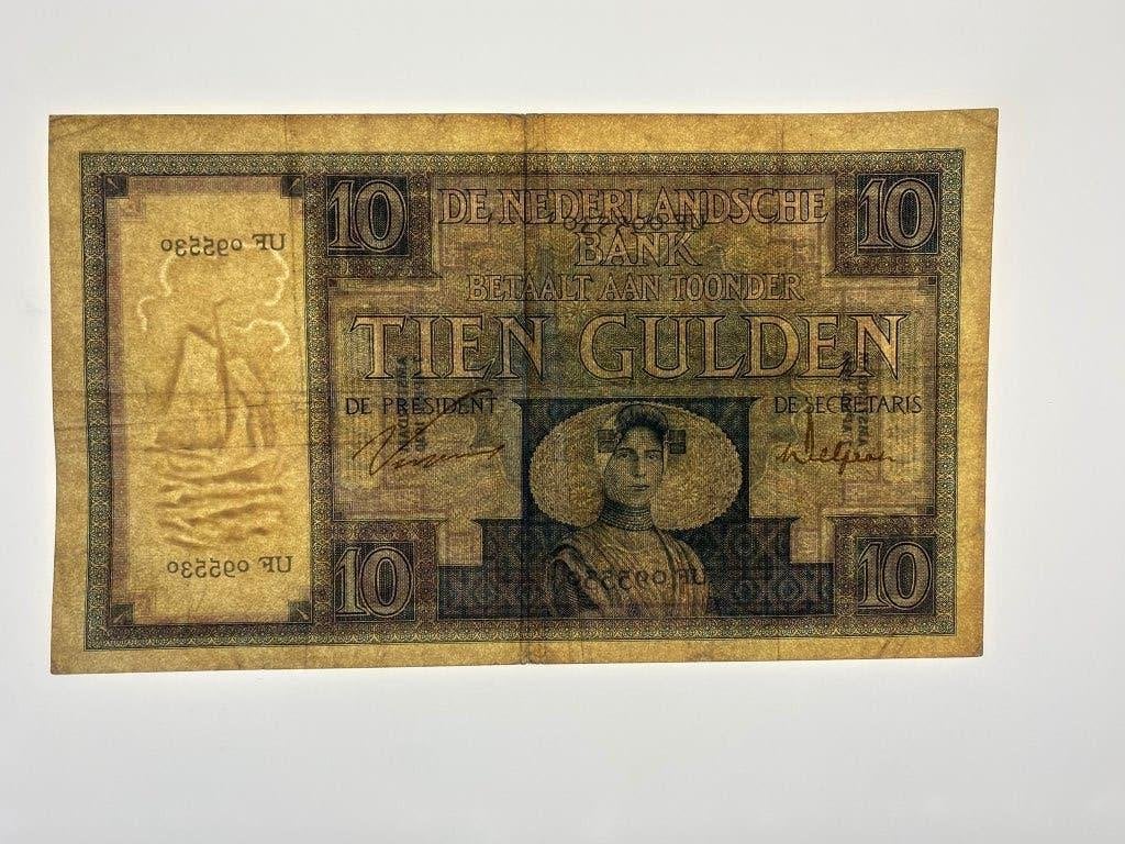 NL 10 gulden bankbiljet 1930 - Zeeuws meisje - UF 095530, Ophalen of Verzenden, 10 gulden, Los biljet
