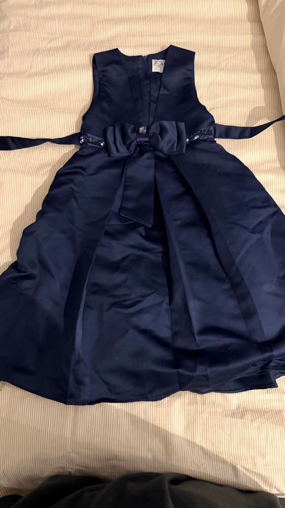 Jurkje satijn, Kinderen en Baby's, Kinderkleding | Maat 116, Ophalen of Verzenden, Zo goed als nieuw, Meisje, Jurk of Rok
