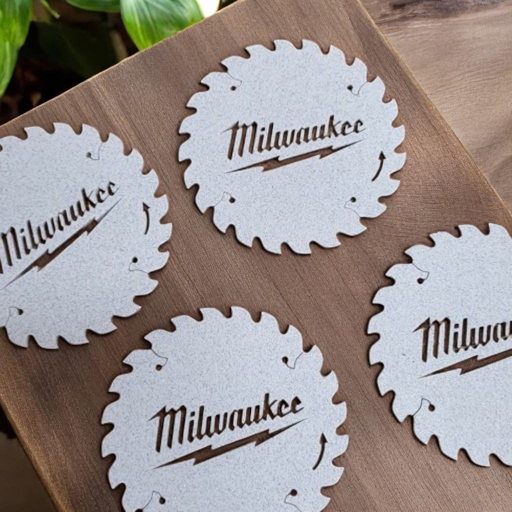 Milwaukee onderzetter 6x - Voor je mancave, Ophalen of Verzenden, Nieuw, Reclamebord