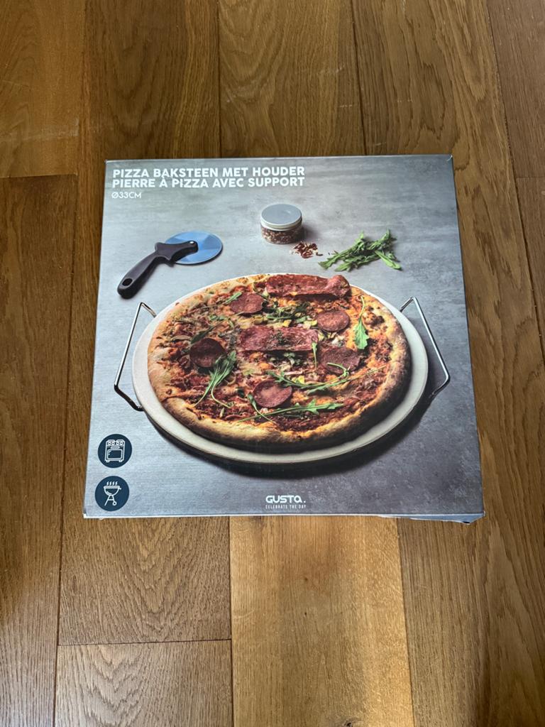 Gusta Pizzasteen met houder - Nieuw, Ophalen of Verzenden, Nieuw