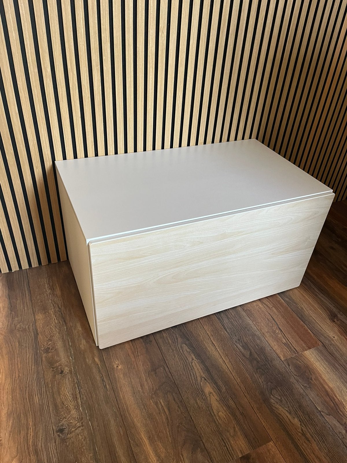SMÅSTAD bank + kist | 90x50x48, Ophalen, Zo goed als nieuw, Meerkleurig, Hout