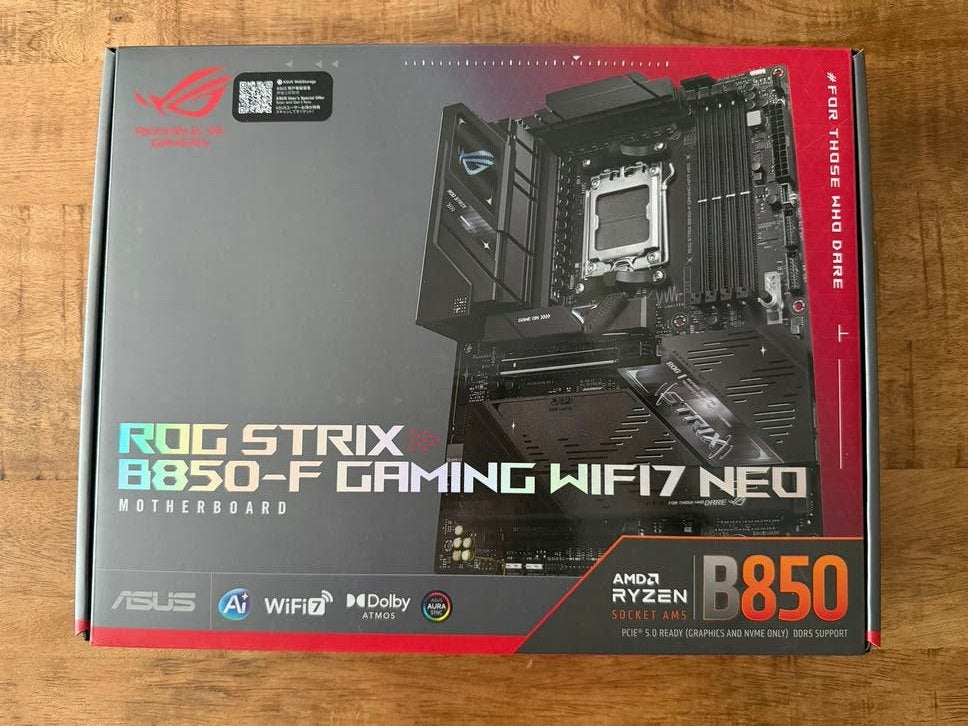 ASUS ROG STRIX B850-F GAMING WIFI17 NEO Moederbord, Computers en Software, Moederborden, Ophalen, Nieuw, AMD, DDR5