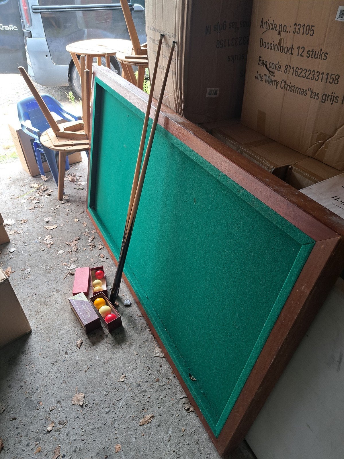 Tafelbiljart,Zenith Biljartkeuen en Aramith Biljartballen, Ophalen, Gebruikt, Keu of Ballen