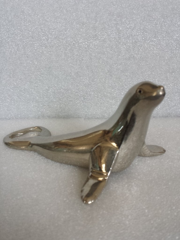 ZEEHOND ~ Roestvrijstalen Flesopener ~ Jaren ‘70, Antiek en Kunst, Ophalen of Verzenden
