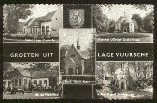 Groeten uit Lage Vuursche - Hoefsmid - 5 Luik, Ophalen of Verzenden, 1940 tot 1960, Ongelopen, Utrecht