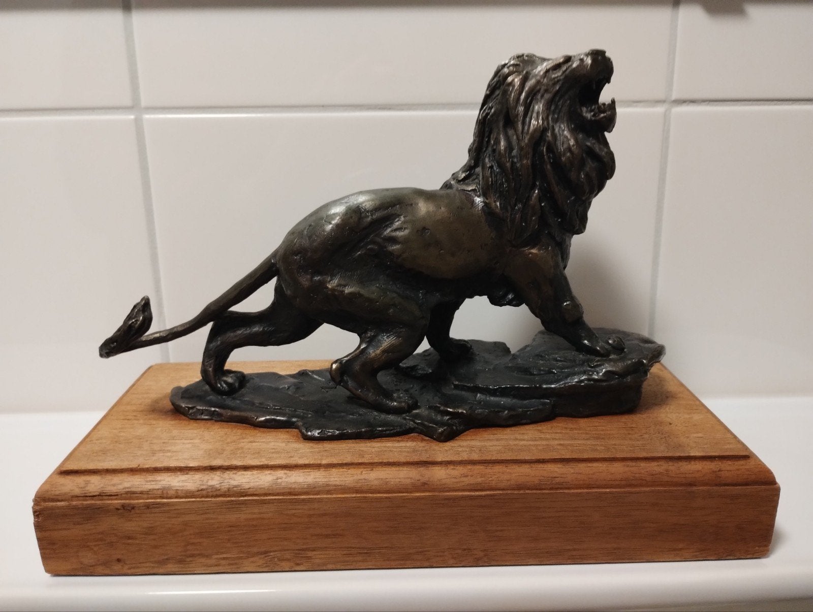 Antiek bronzen Leeuw, Antiek en Kunst, Ophalen of Verzenden