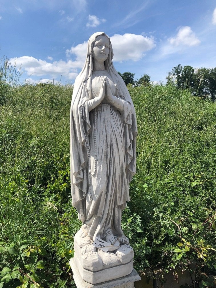 Groot Maria Beeld - 130 cm -Steen, Tuin en Terras, Steen, ., Nieuw, Ophalen of Verzenden