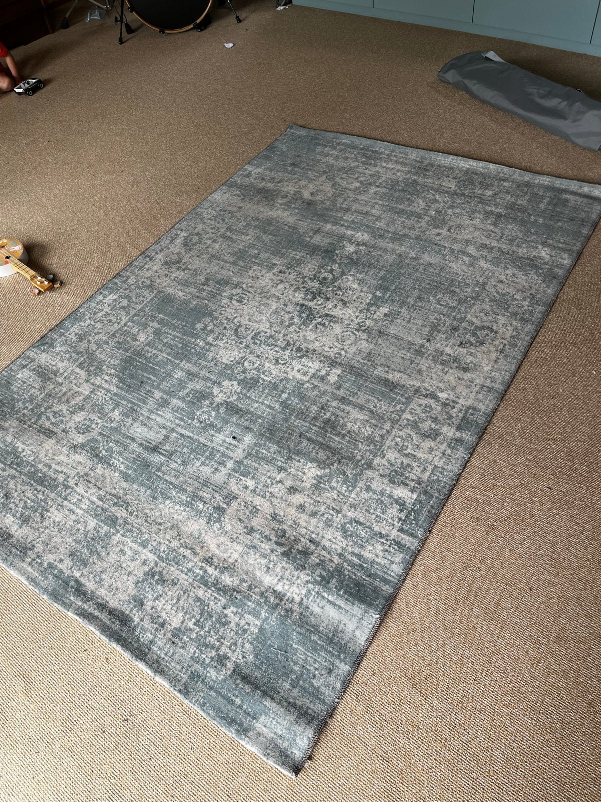 Vloerkleed LiFa Living Cool Vintage Lichtblauw 160x230 cm, Ophalen, Gebruikt, Blauw, 150 tot 200 cm