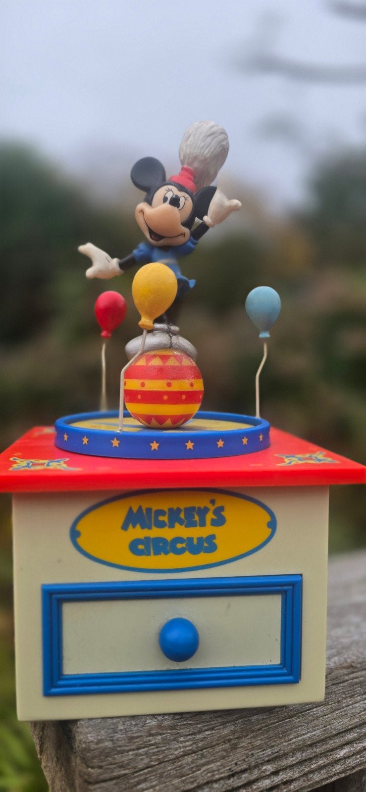 Minnie Mouse Muziekdoos - Mickey's Circus, Verzamelen, Ophalen of Verzenden, Mickey Mouse, Gebruikt, Beeldje of Figuurtje