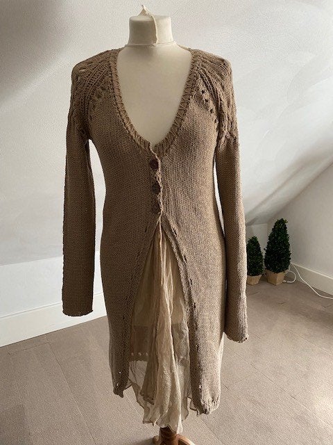 Twin-Set by Simona Barbieri vest katoen, Kleding | Dames, Maat 38/40 (M), Twinset, Beige, Ophalen of Verzenden