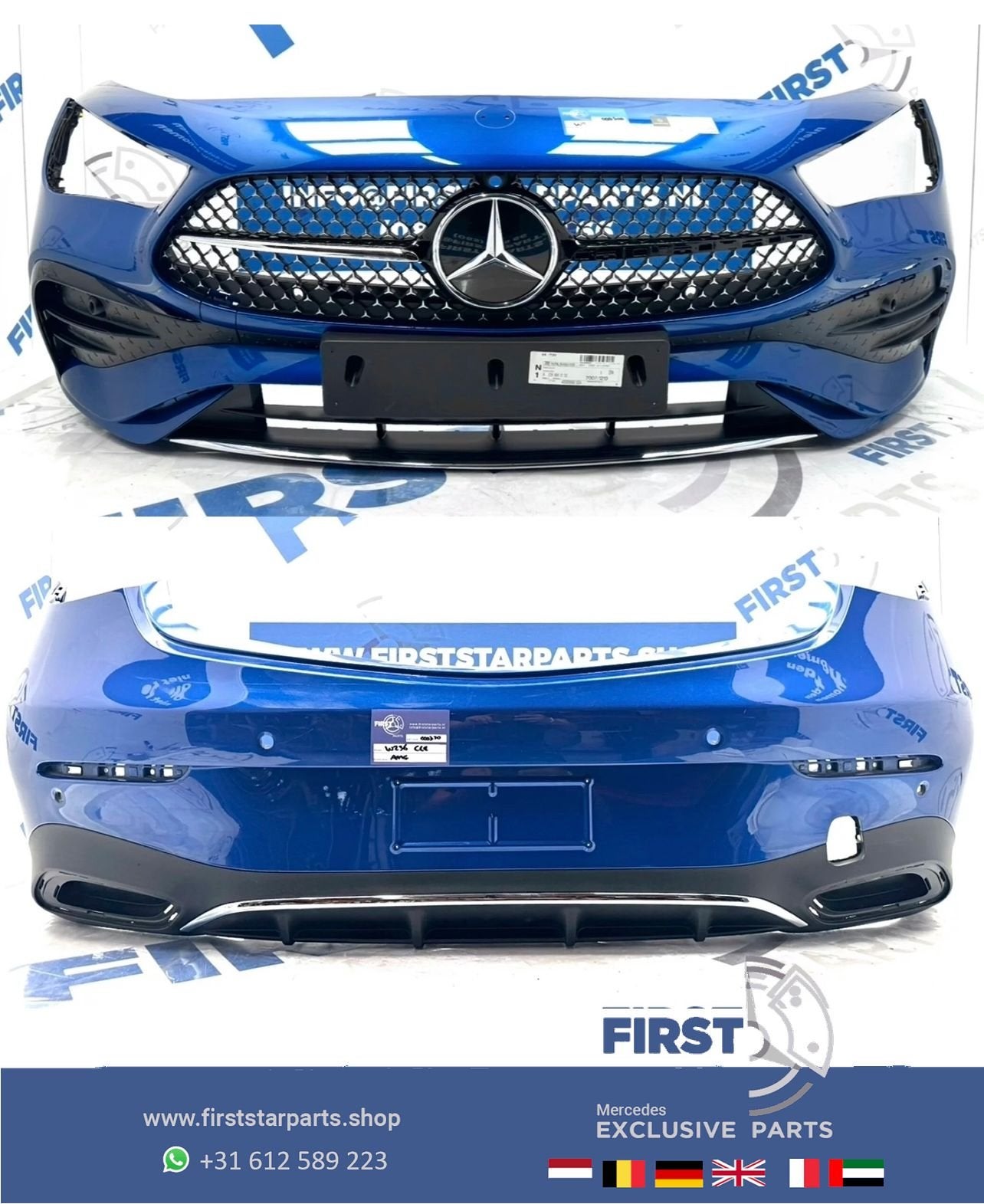 CLE C236 AMG PAKKET A236 W236 AMG VOORBUMPER + ACHTERBUMPER, Auto-onderdelen, Gebruikt, -, Ophalen of Verzenden, Bumper