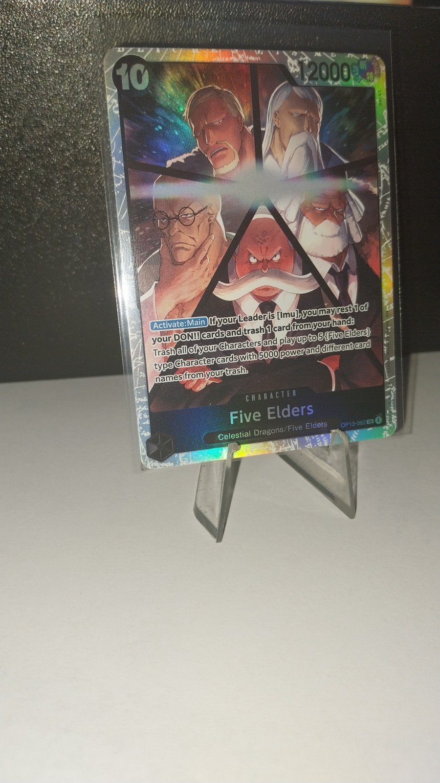 Five Elders OP13-082 SR One Piece, Verzamelen, Support@bandai.com, Ophalen of Verzenden, Zo goed als nieuw, Bandai
