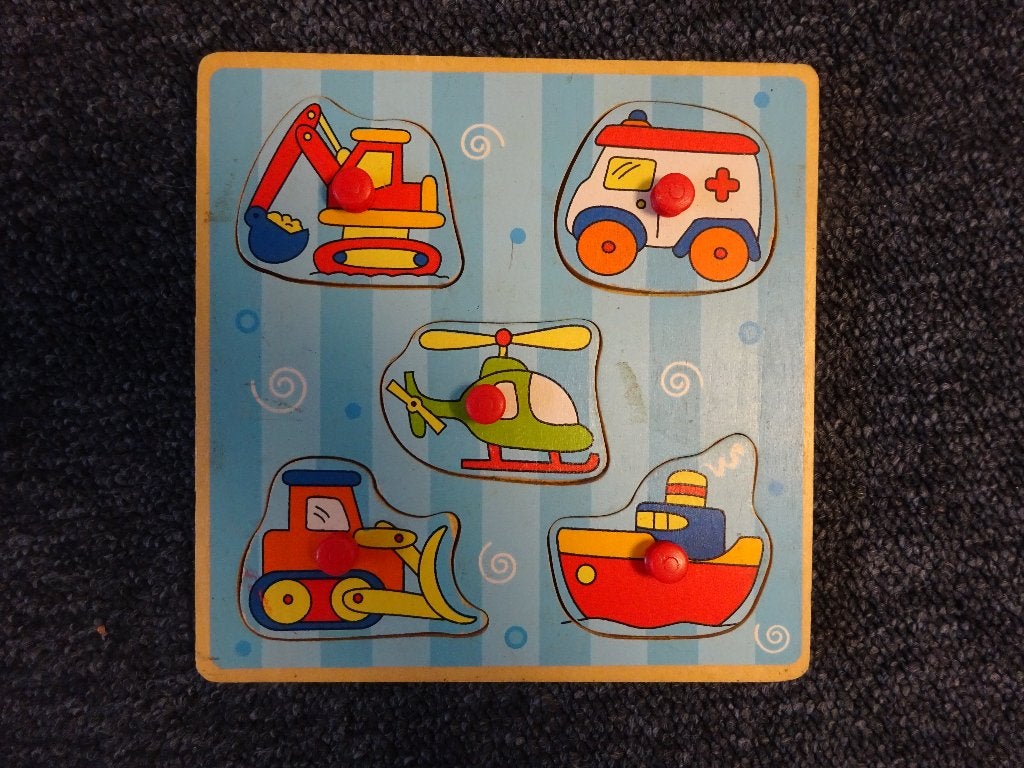 ( nr. 410 )  houten puzzel, Ophalen of Verzenden, 10 tot 50 stukjes, Gebruikt