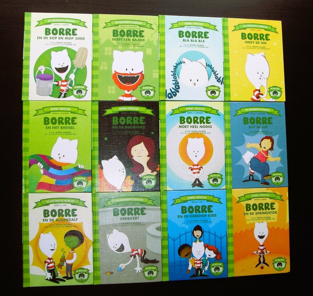 12 Borre Boekjes Borre Leesclub Groene Reeks, 5 of 6 jaar, Fictie algemeen, Jongen of Meisje, Ophalen of Verzenden