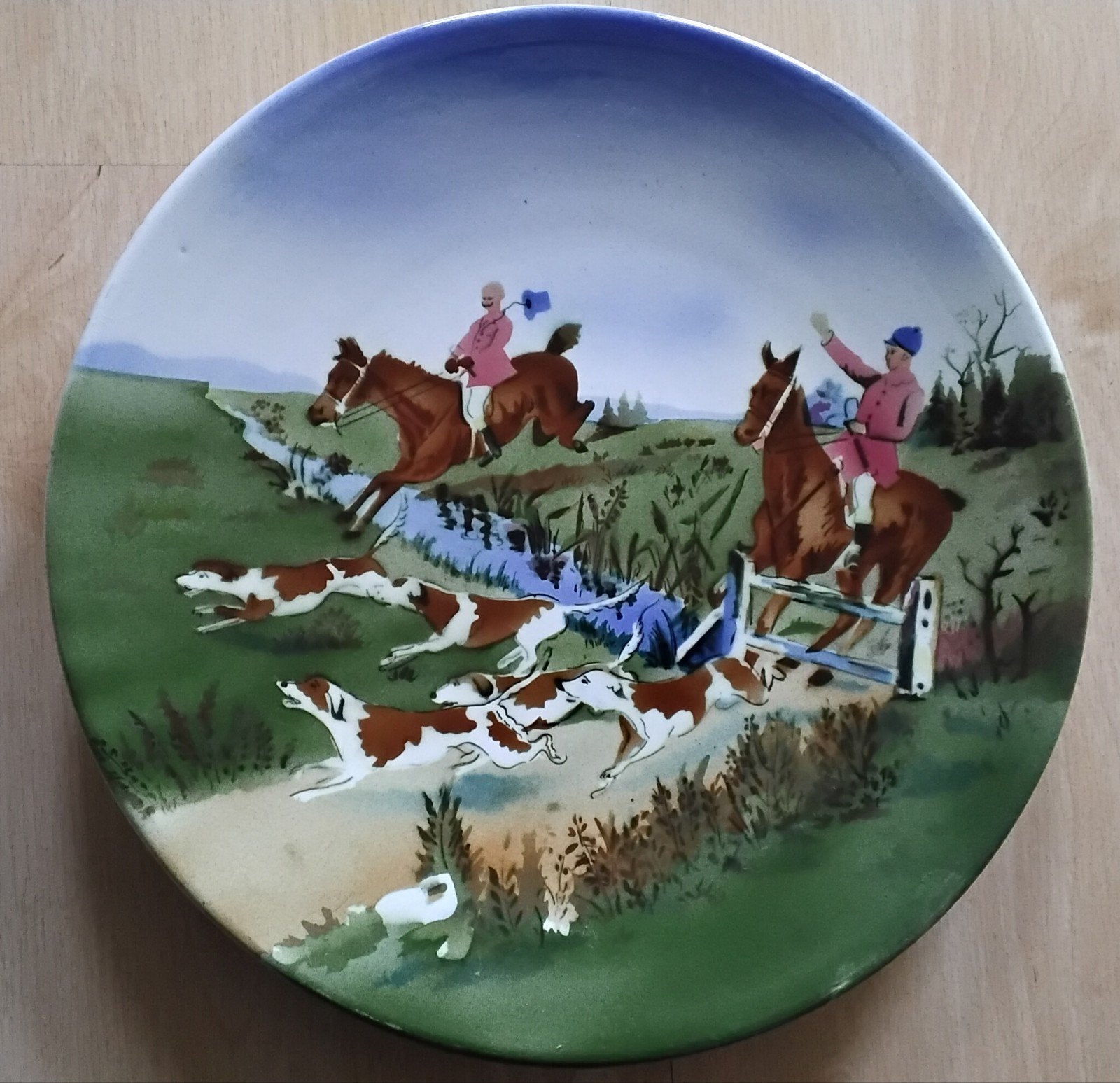 Jacht jagen (handgeschilderd jachttafereel - 30 cm), Ophalen