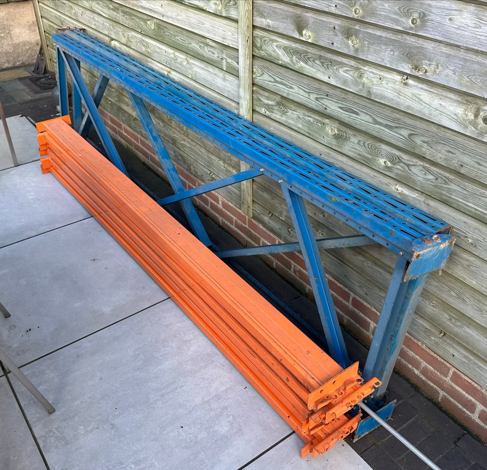 Palletstelling van 2 staanders en 6 liggers, Ophalen, Zo goed als nieuw