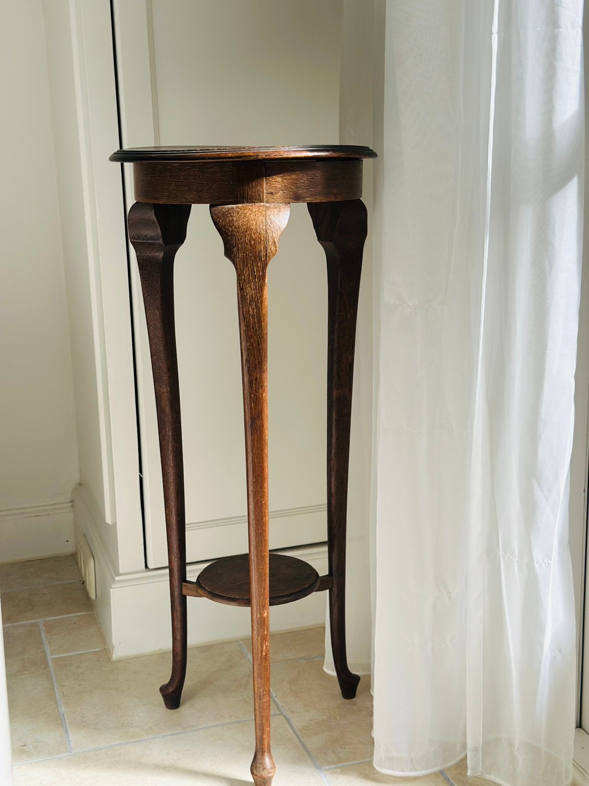 Art Nouveau Art Deco Plantentafeltje op cabriolepoten, Ophalen of Verzenden