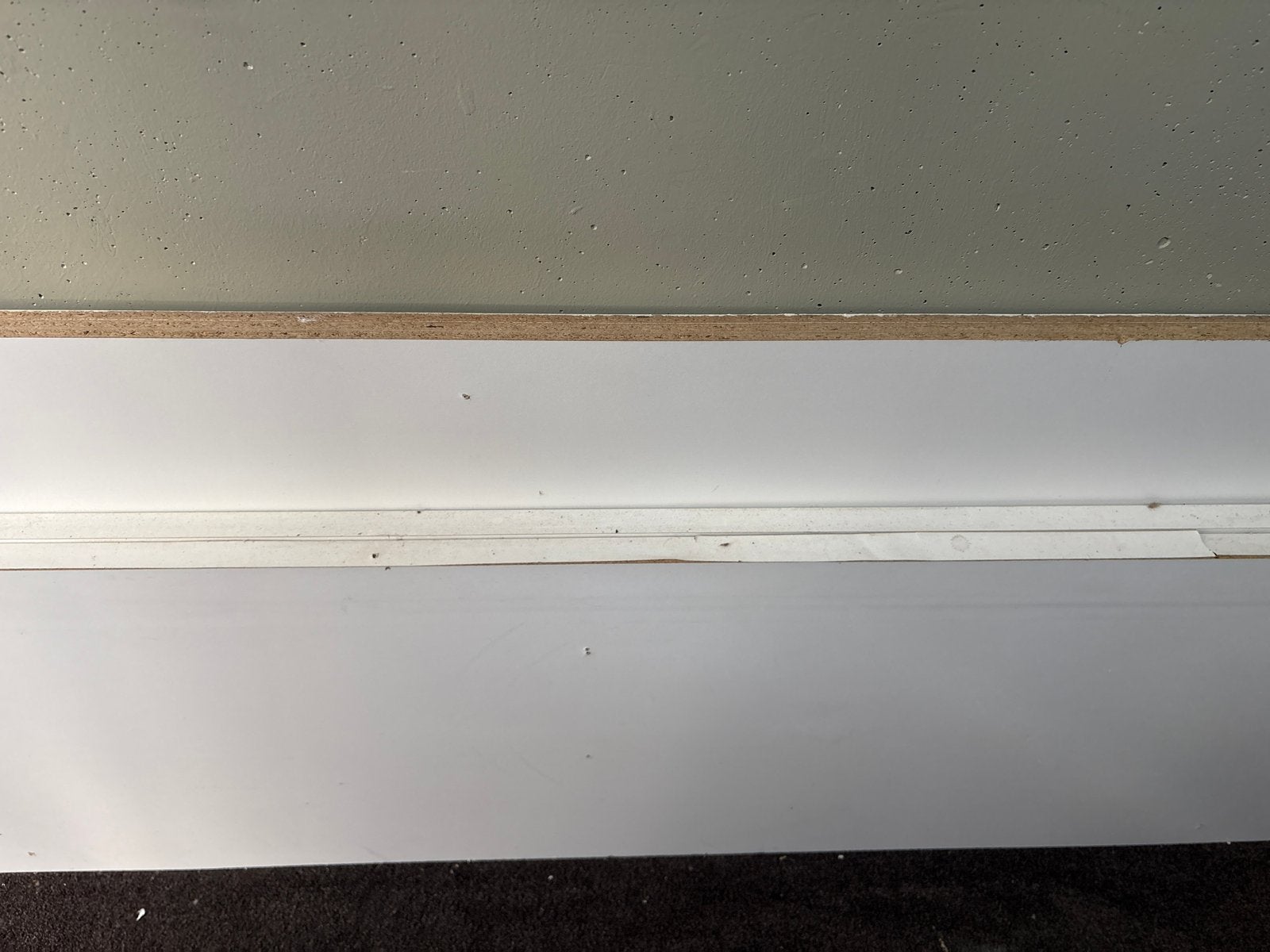 Witte spaanplaat plank - Gebruikt, Doe-het-zelf en Verbouw, Ophalen, Gebruikt, 25 tot 50 mm, 200 tot 250 cm