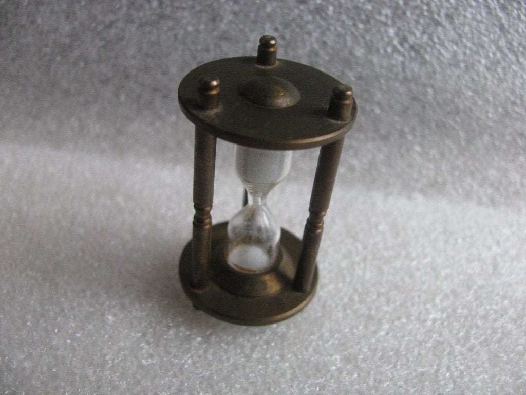 Miniatuur Zandloper van Koper / Messing - 4.5 cm, Verzenden