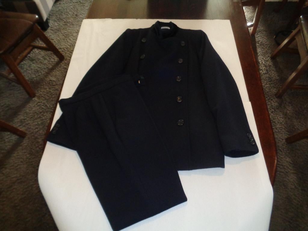 MAX MARA military look donderblauw kostuum, Kostuum of Pak, Blauw, Nieuw, Ophalen of Verzenden