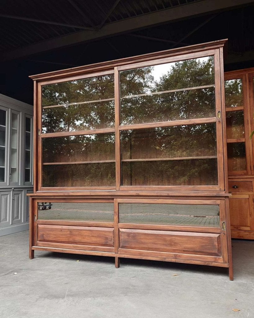 Antieke winkelkast | Winkelvitrine | Buffetkast #6631, Gebruikt, -, 200 cm of meer, -