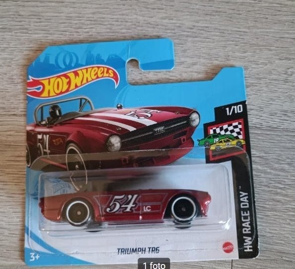 hot wheels triumph tr6 hw race day rood, Ophalen of Verzenden, Nieuw, Auto