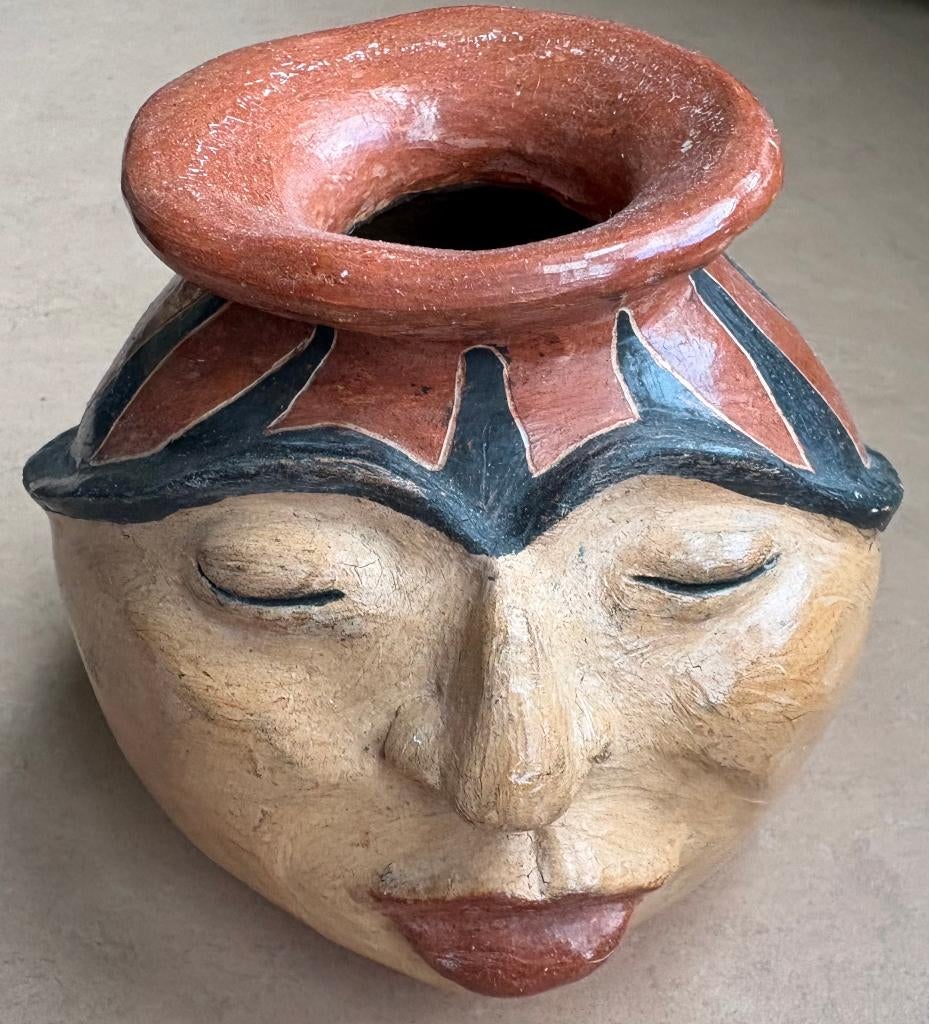 Leuke pot / vaas, precolumbiaanse stijl, Antiek en Kunst, Ophalen of Verzenden