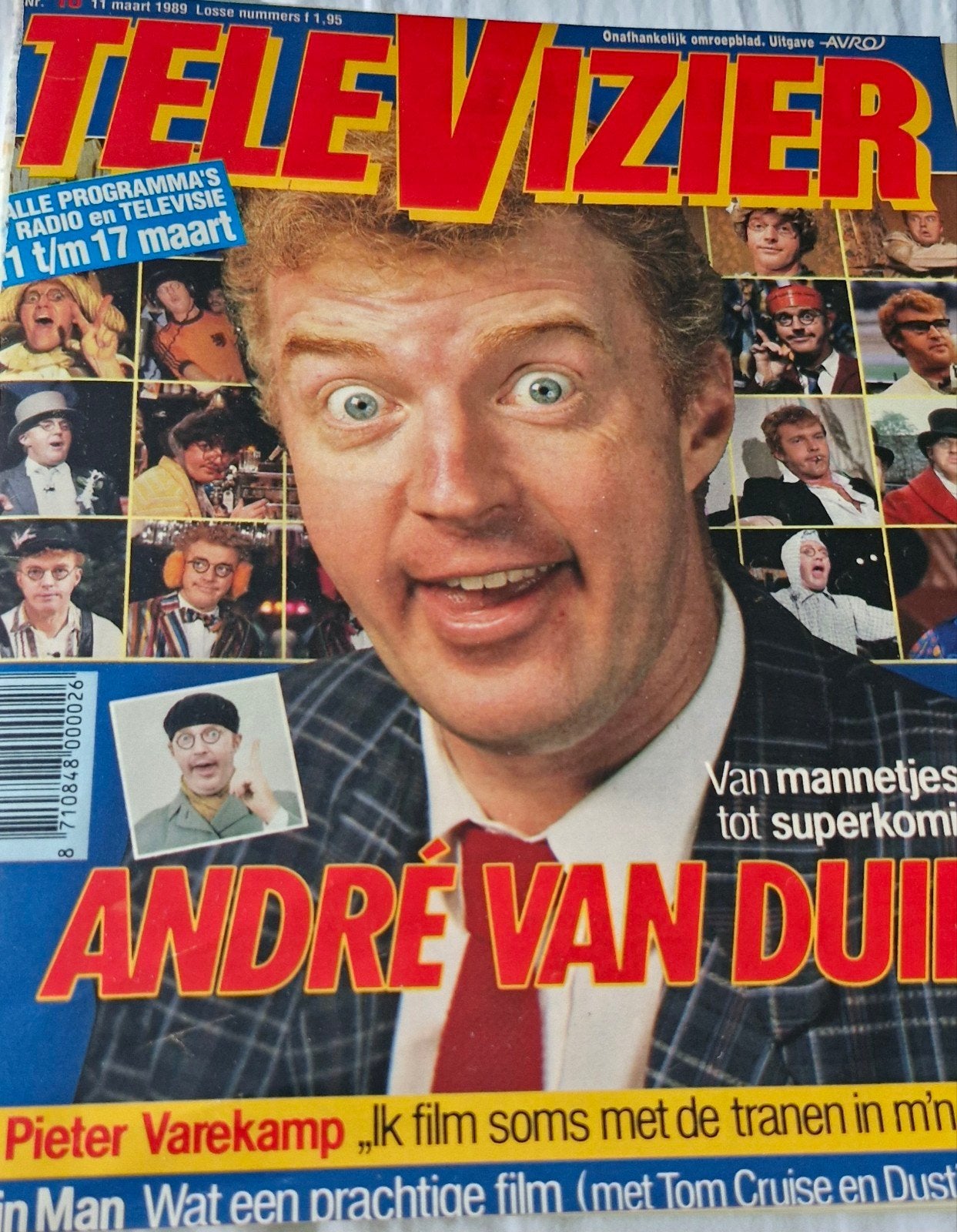 Televizier Magazine 1989 - André van Duin, Rain Man, Boeken, Ophalen of Verzenden, Gelezen, Muziek, Film of Tv