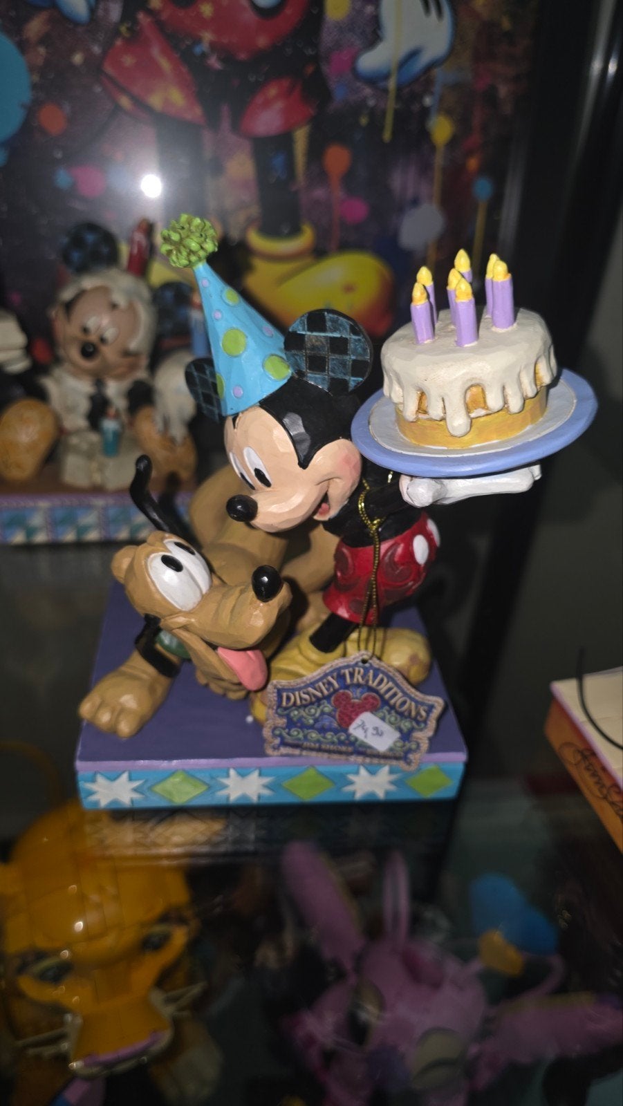 Disney Traditions Mickey en Pluto met taart - met doos, Ophalen
