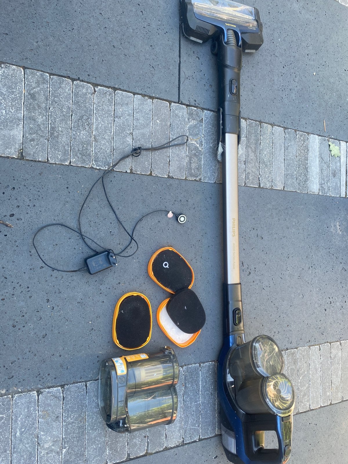 Philips steel stofzuiger xc 8045/01 e c3 25v met toebehoren, Ophalen, Gebruikt