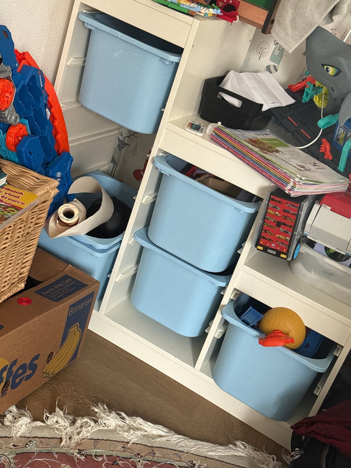 IKEA Trofast opbergkast met lichtblauwe bakken, Kinderen en Baby's, Ophalen, Gebruikt, Jongen of Meisje