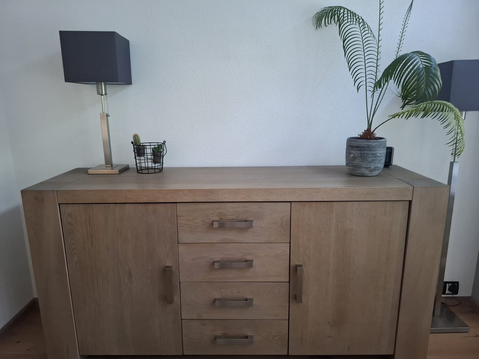 Massief eiken houten dressoir, Huis en Inrichting, Kasten | Dressoirs, Ophalen, Gebruikt, 150 tot 200 cm, Eikenhout