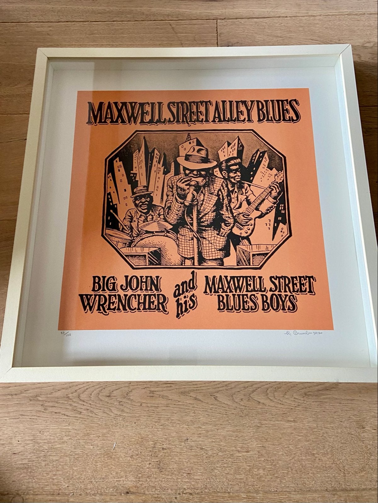 Maxwell Street Alley Blues - R. Crumb Zeefdruk (2017), Dagelijks leven, Genummerd, Zeefdruk, 2000 tot heden