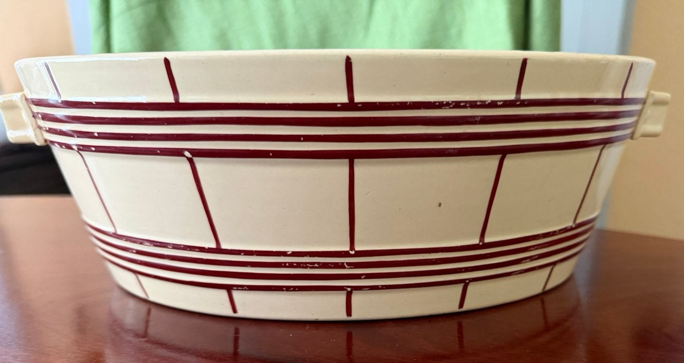 Mooie Art-deco saladeschaal, Rond, Ophalen of Verzenden, Zo goed als nieuw, Aardewerk