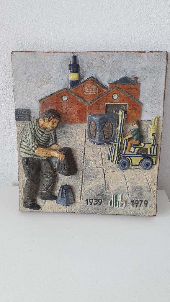 Zware Tegel 40 Jarig Jubileum    Westraven Utrecht  Holland, Antiek en Kunst, Antiek | Wandborden en Tegels, Ophalen