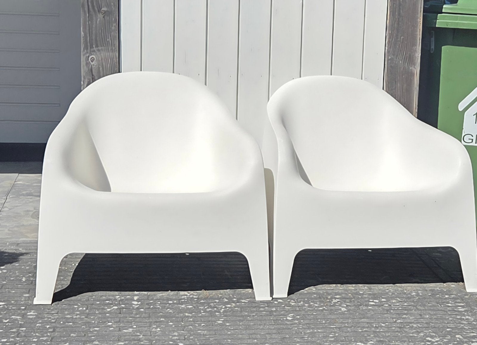 IKEA 2 tuinstoelen wit, Tuin en Terras, Tuinstoelen, Ophalen, Gebruikt, Kunststof